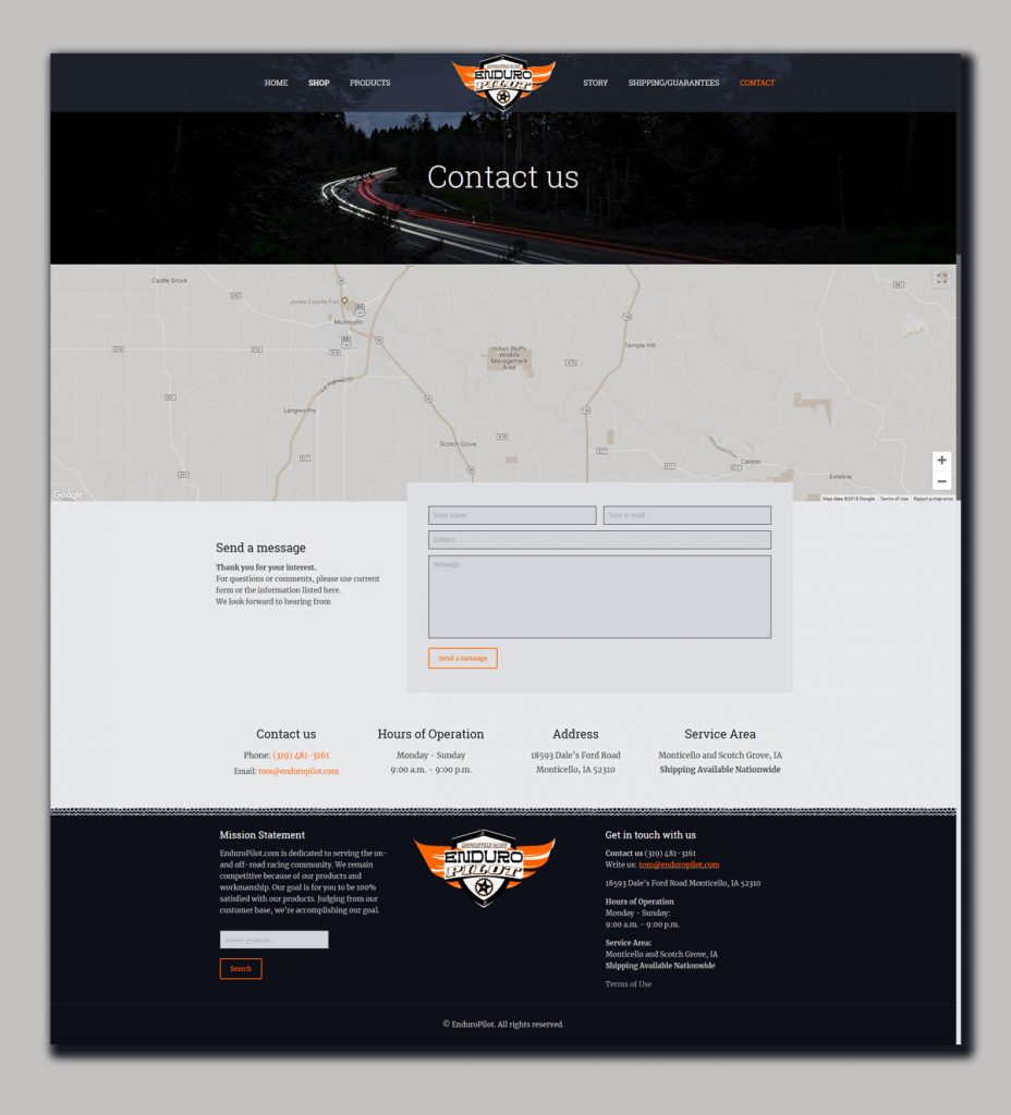 Website design for Motorcycle parts Online shop