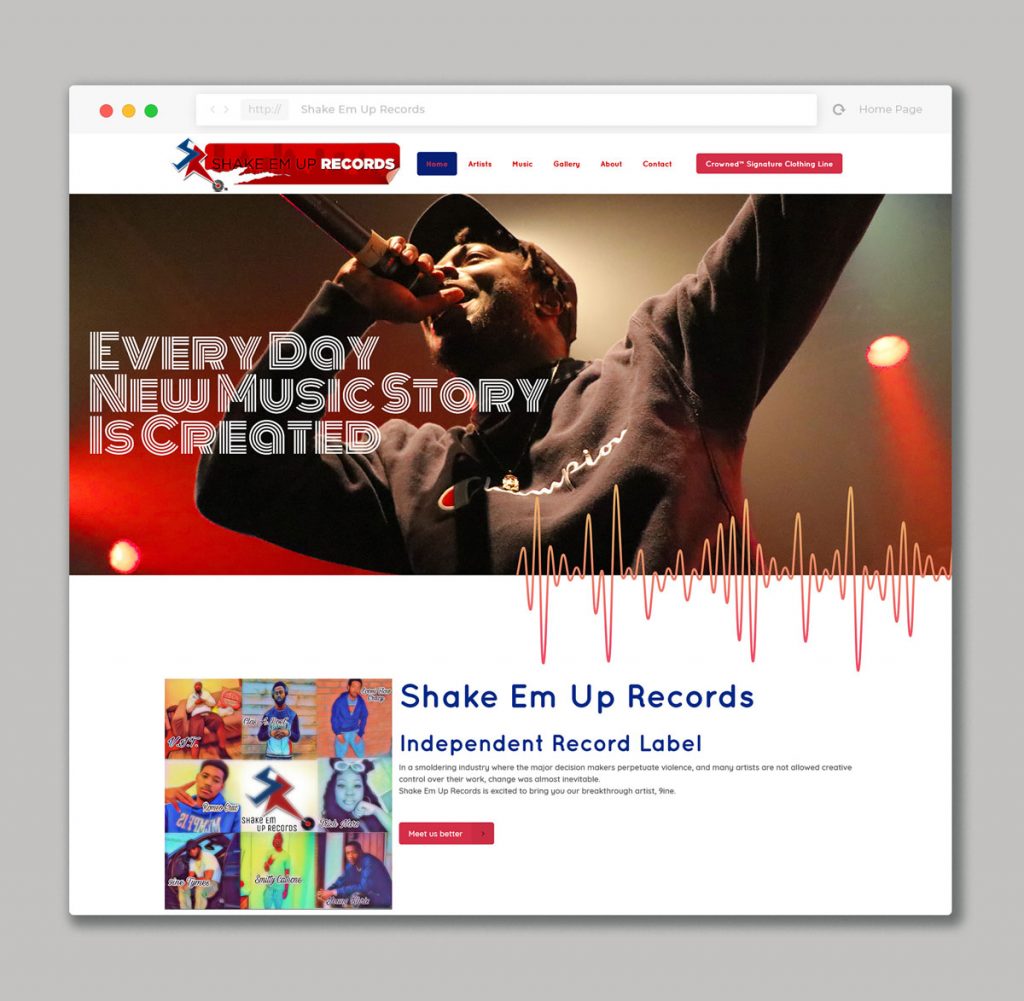 Website design for Record Label